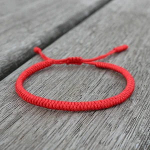 Pulsera budista tibetana afortunada hecha a mano trenzada kong kong kong hilo rojo brazalete para mujeres hombres pareja amante 12 mejores ventas brazalete de suerte china - №10