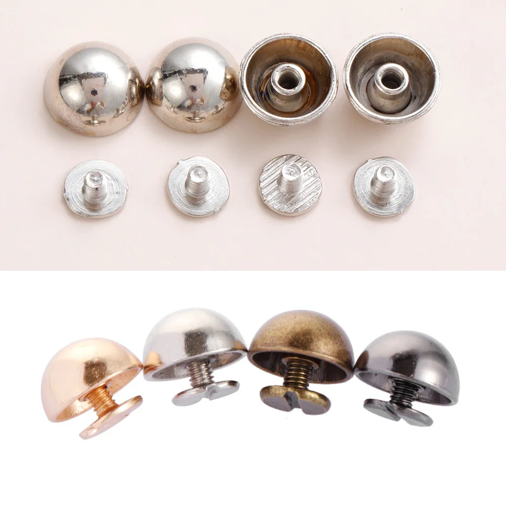 

10PCS Mushroom Dome Solid Nail Punk Bolt Head Screws Metal Rivet Clothes/Bag/Shoes Button Leather Craft DIY Accessory Tools