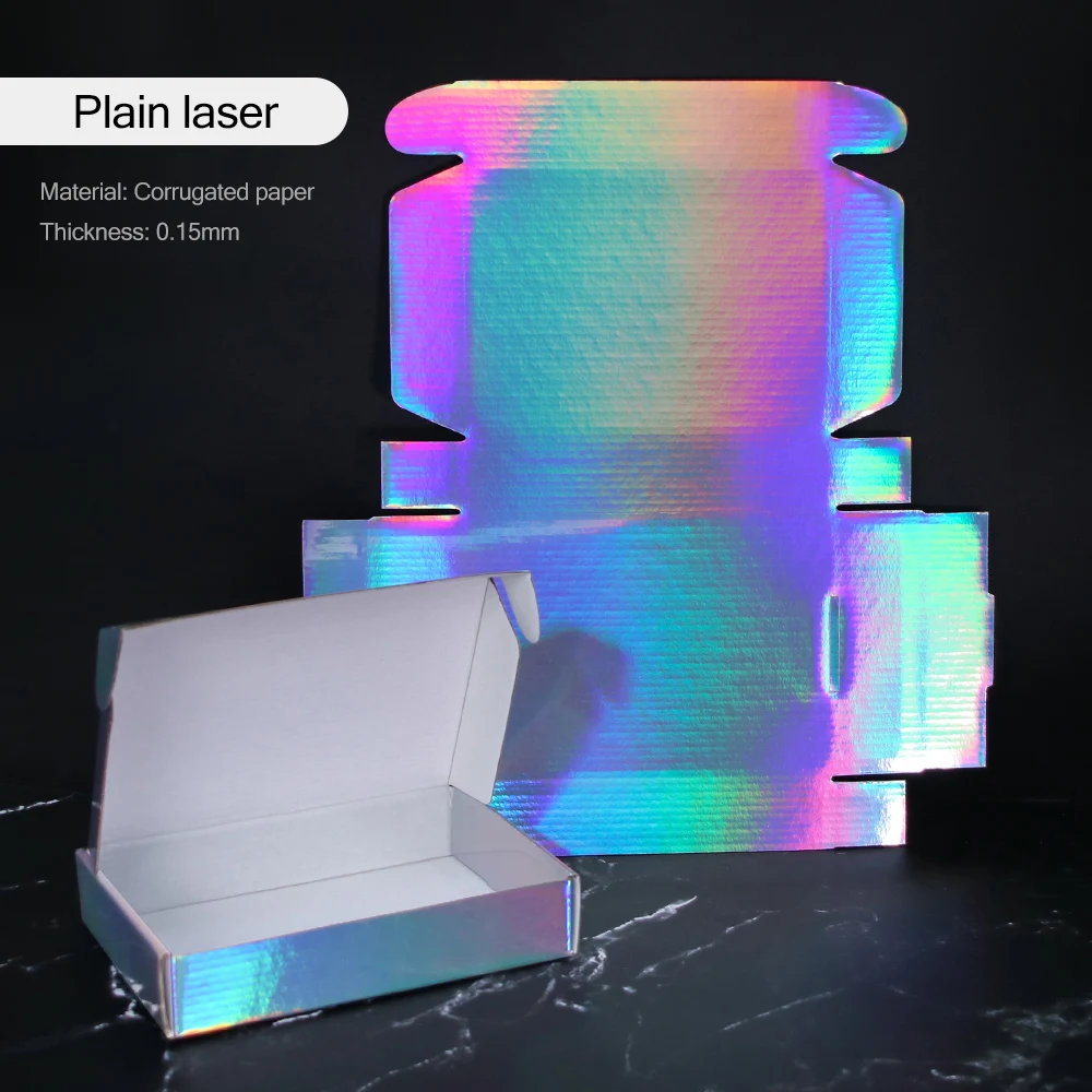 Laserkarton groothandel kleurverpakking goud kleine geschenkdoos pruik blanco 3-laags golfkarton