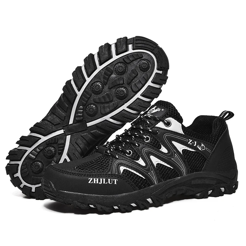 2023 sommer Männer Trail Running Schuhe Outdoor Mesh Turnschuhe Frauen Nicht-slip Spitze Up Trekking Wandern Schuhe Schwarze Schuhe unisex