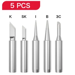 5Pcs soldering iron Tips Red Copper 900M-T Soldering Iron Head Set Electric Soldering Iron Tip