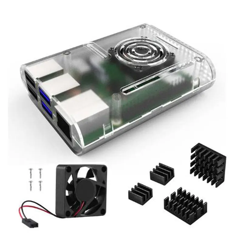 Raspberry Pi 4 Case Met Cooling Fan Heatsink Aluminium Koellichaam Voor Raspberry Pi 4