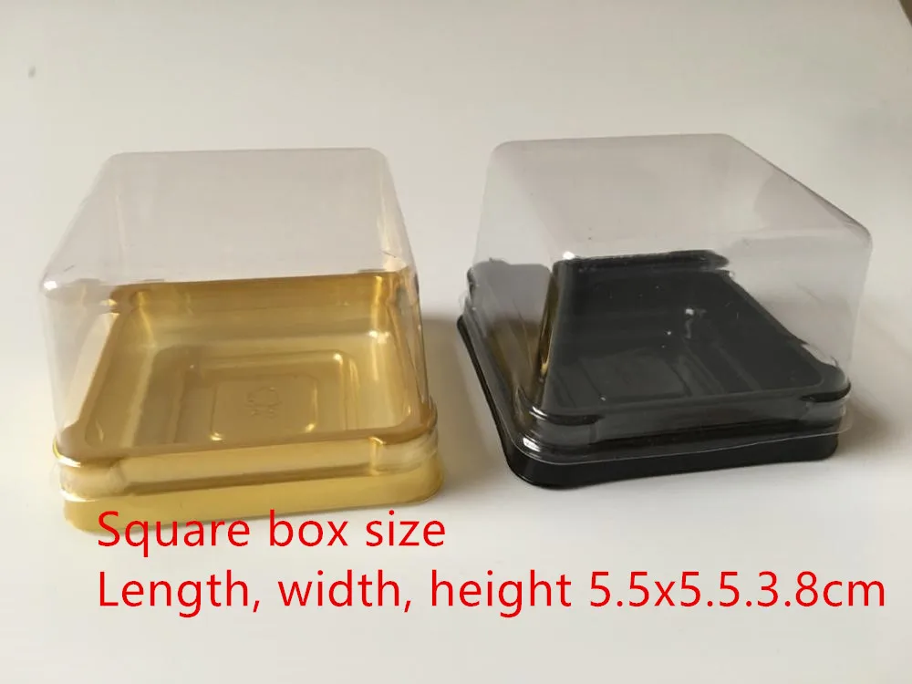 100sets Clear Plastic Wedding Cupcake Boxes for Bridal Shower Christmas Party Gift Boxes Cake Dome Packaging Favors Boxes