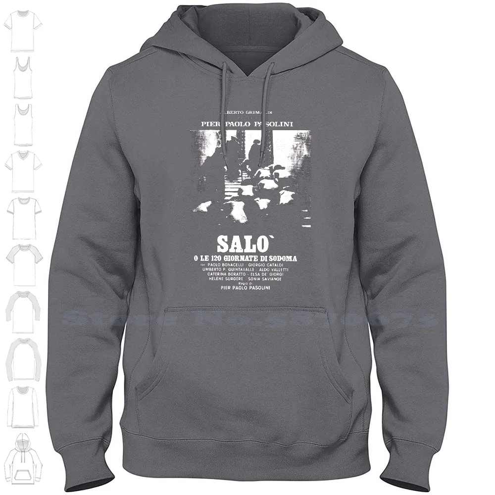 Salò 100% Cotton Hoodie T-Shirt Salo Sal Vulcano Or The 120 Days Of Sodom Film Pier Paolo Pasolini 1975 Horror Marquis De Cult