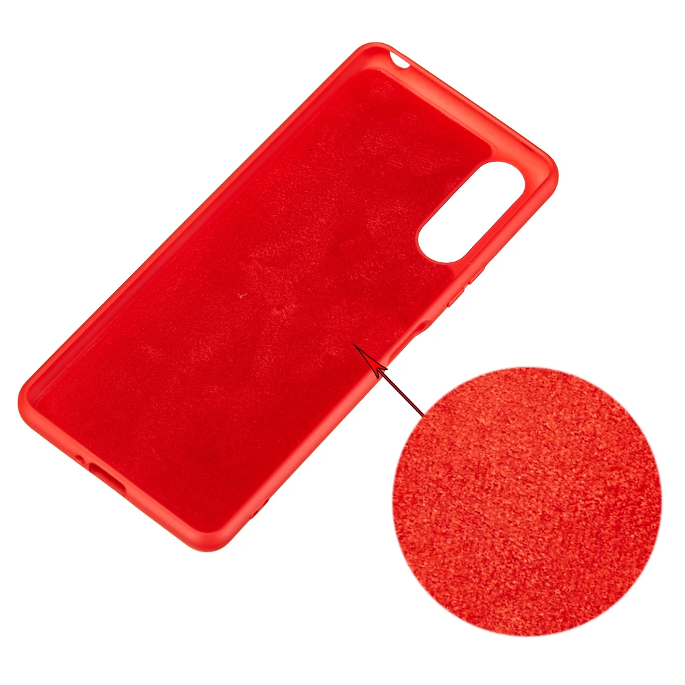 Soft liquid silicone Case For Sony Xperia 1 III  II/ 5 II/ 10 II IV Shockproof Cover With phone Case strap super comfortable