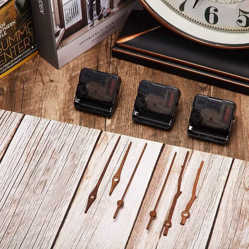 4 PCS Wall Quartz Clock Movement Mechanism DIY Replacement Clock Hands And Motor Kit Hooks Repair Parts