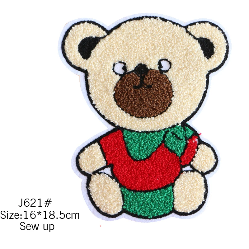 1PCS Cute Bear Airplane 3D Fashion Towel Embroidery Iron Patch Military Uniform Sticker Stripe DIY Decal Backpack Badge