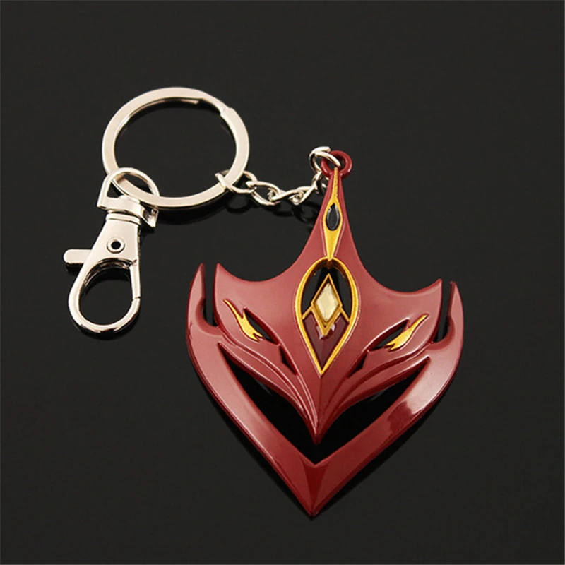 Genshin Impact Tartaglia Masker Cosplay Legering Sleutelhangers Sleutelhanger Metalen Hanger Accessoires Prop