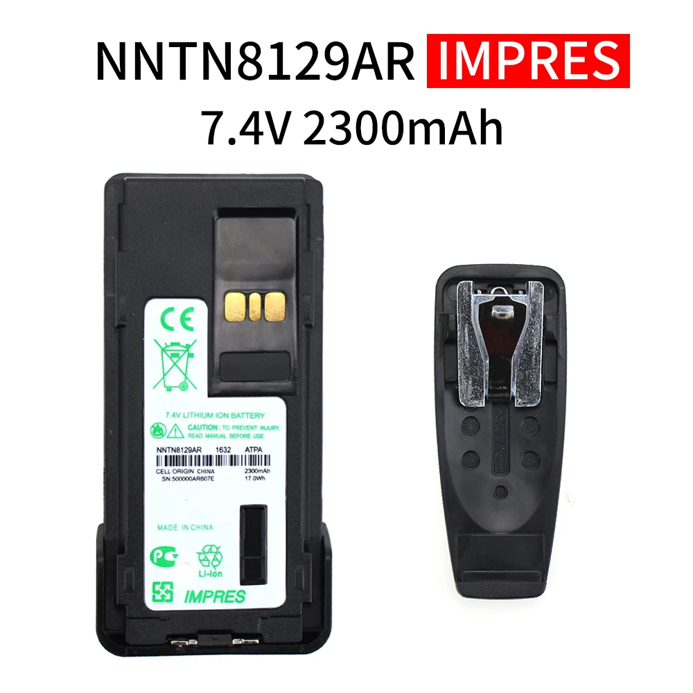 NNTN8129AR 7.4V 2300mAh IMPRES Li-Ion Battery for Motorola P8668 P8660 GP328D GP338D XPR7350 Two Way Radio Replacement Battery