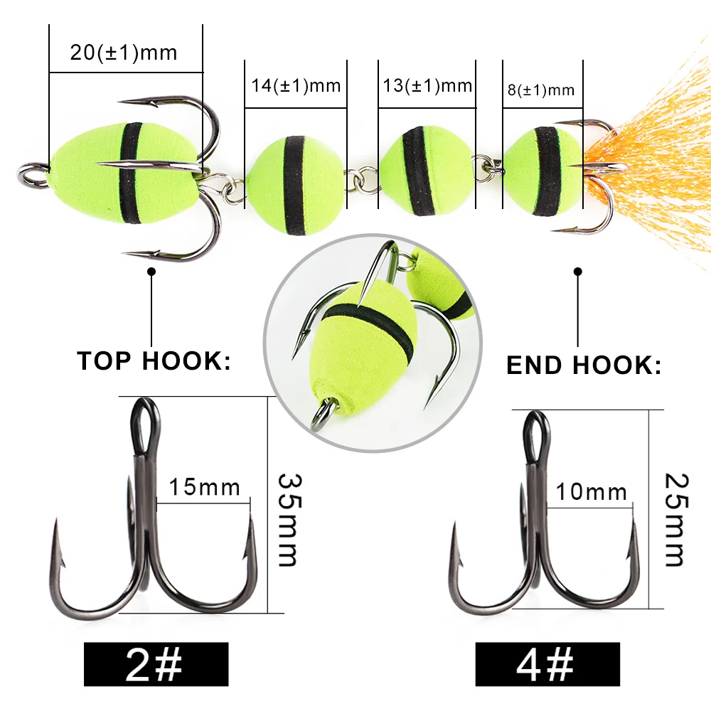 FISH KING Mandula Fishing Lure Soft Lures Foam Bait Swimbait Wobbler Bass Pike Lure With  Insect Artificial Baits Pesca