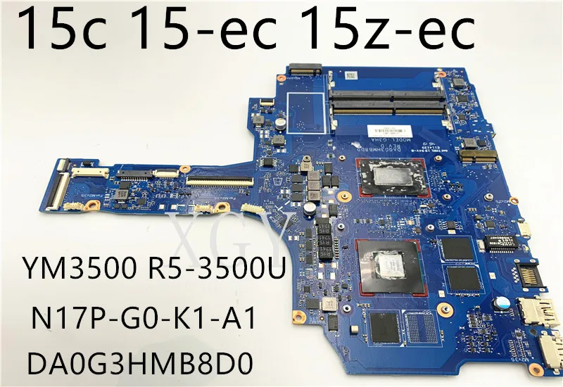 

Материнская плата для ноутбука HP pavillon 15c 15-ec 15z-ec L71928-601 DA0G3HMB8D0 N17P-G0-K1-A1 YM3500 R5-3500U, 100% полное тестирование