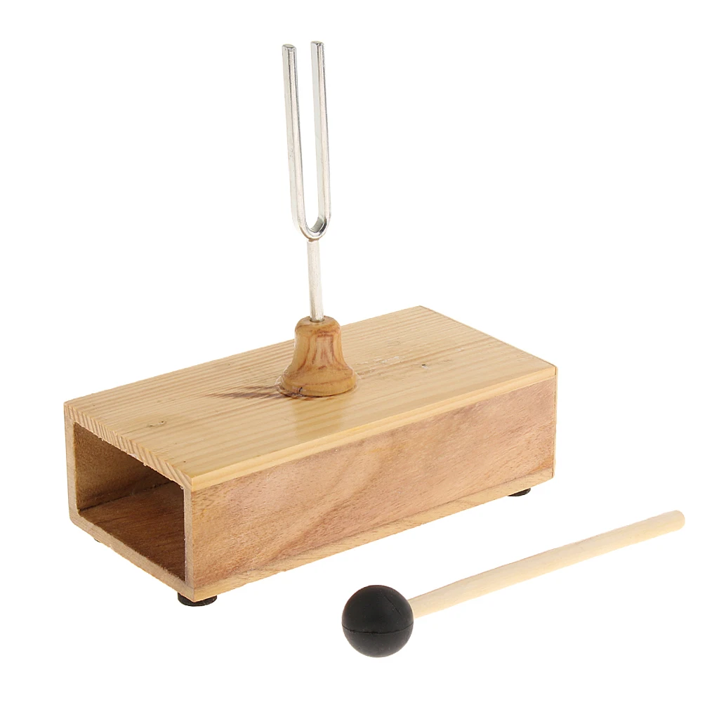 440 Hz Tuning Fork with Resonance Box in Wood Acoustic  for Musical Instruments