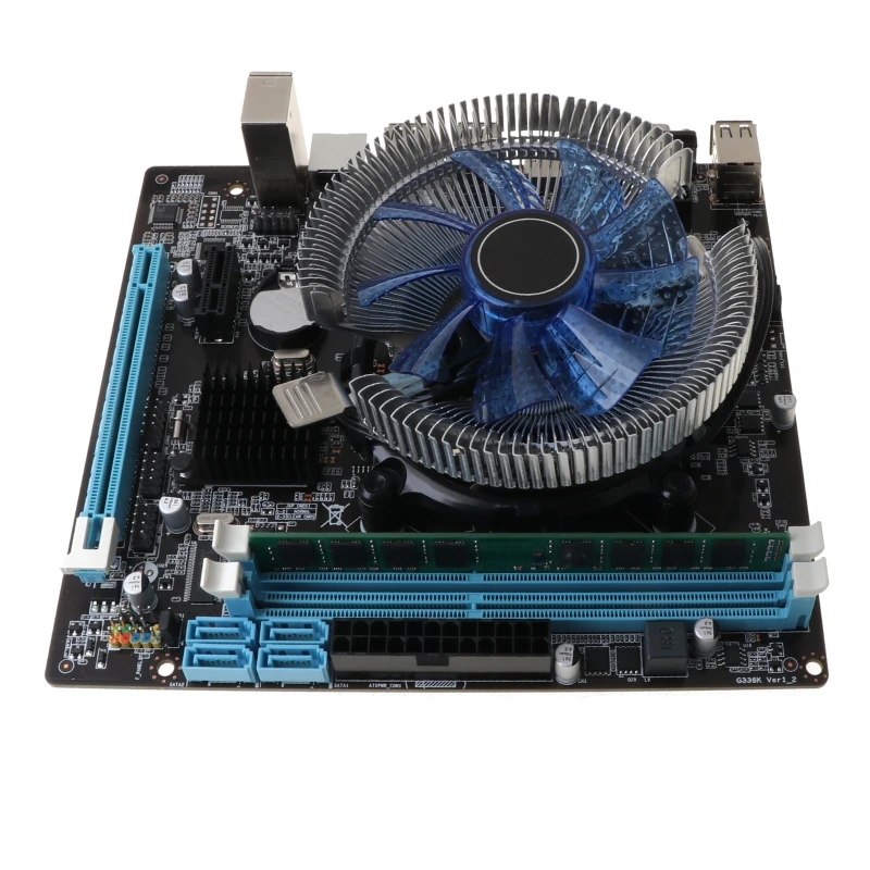 2021 New 1Set HM55 Computer Motherboard I3 I5 Lga 1156 4G Memory Cooler Fan Atx Desktop Computer Mainboard Game Assembly Kit