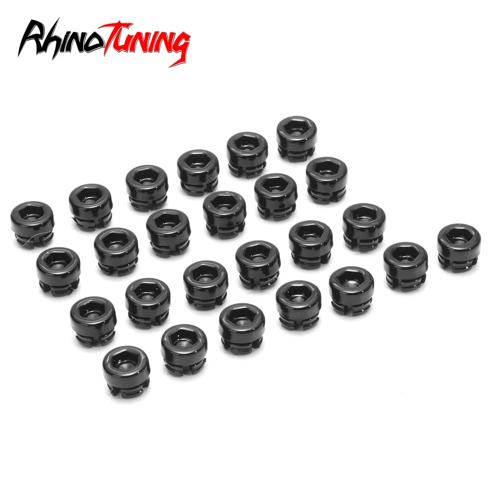 100pcs Bright Matte Black  Cap Lip Screw Bolt Tires For  Wheel Nuts Decorative Replacement Studs Car Rims Accessories