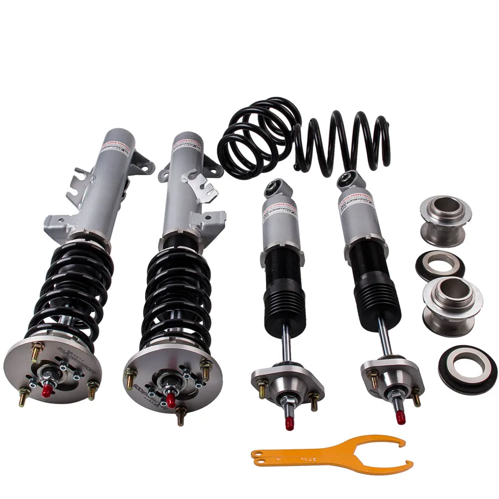 4pcs Adj. Camber & Height 24 Damper Coilover Shock Suspension absorber Kit for BMW E36v3 Series 1991-1998 318i 318is 318ic 320i