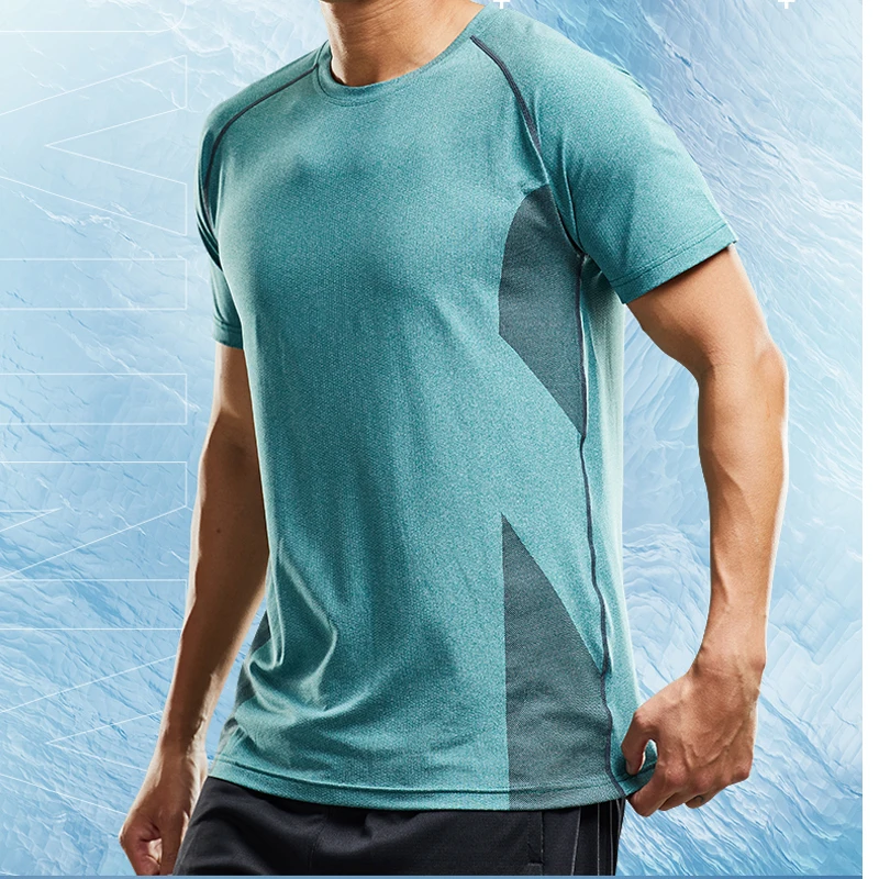 

Summer Sports T-Shirt Men's Quick Dry Set Short Sleeve Ice Loose Ice Feel Basketball Training Running Fitness Wear