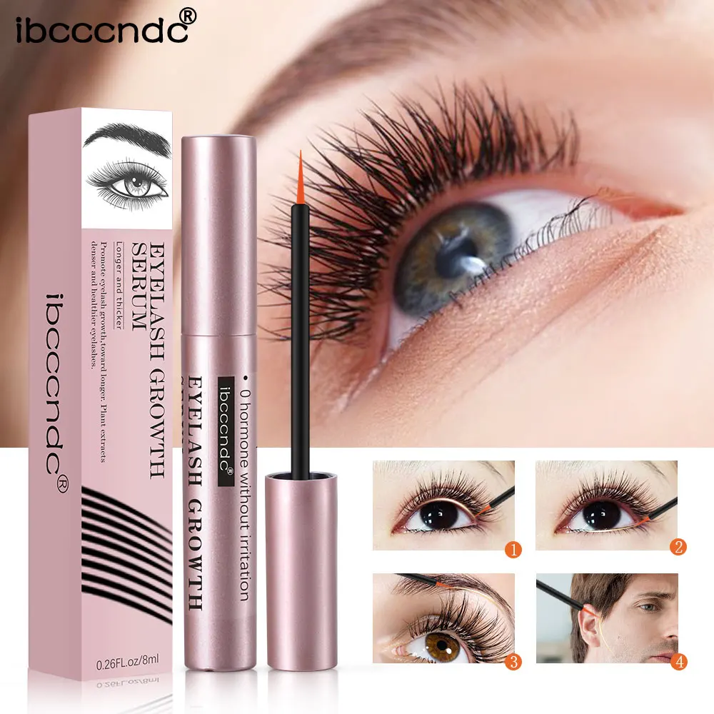 8ml New Eyelash Growth Serum Liquid For Eyelashes Enhancerye Mascara Lengthening Thicker Treatment Dropship