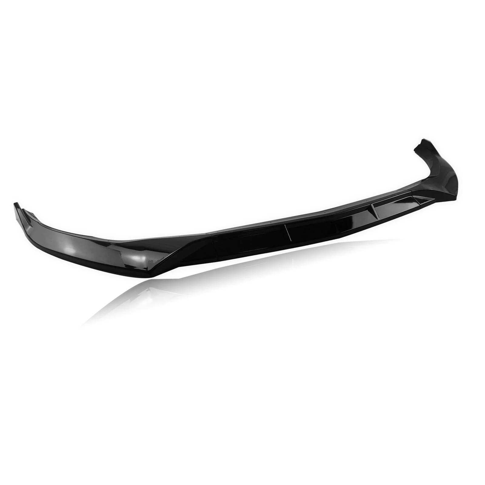 Front Bumper Spoiler Lip For Mercedes Benz W212 E Class 2013-2015 E250 E350 E400 E550 Sport Models Gloss Black/Carbon Fiber Look