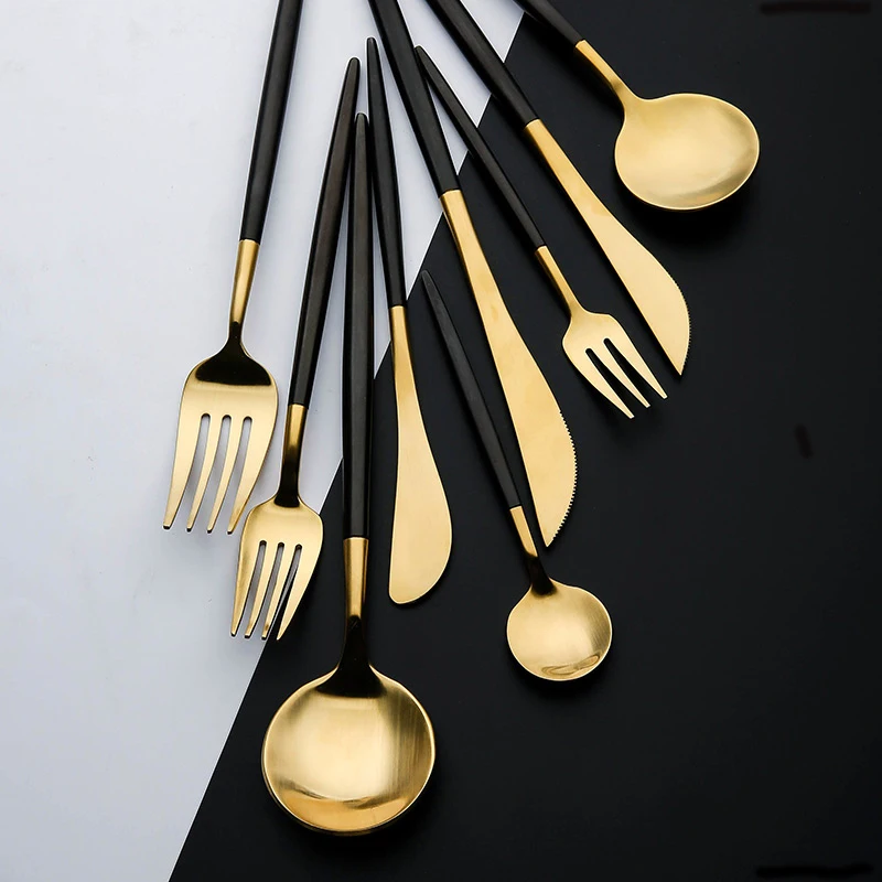 

Dinnerware Cutlery Set Tableware Set Gold Cutlery Stainless Steel Spoon Fork Spoon Tableware Kitchen Spoon And Fork Set