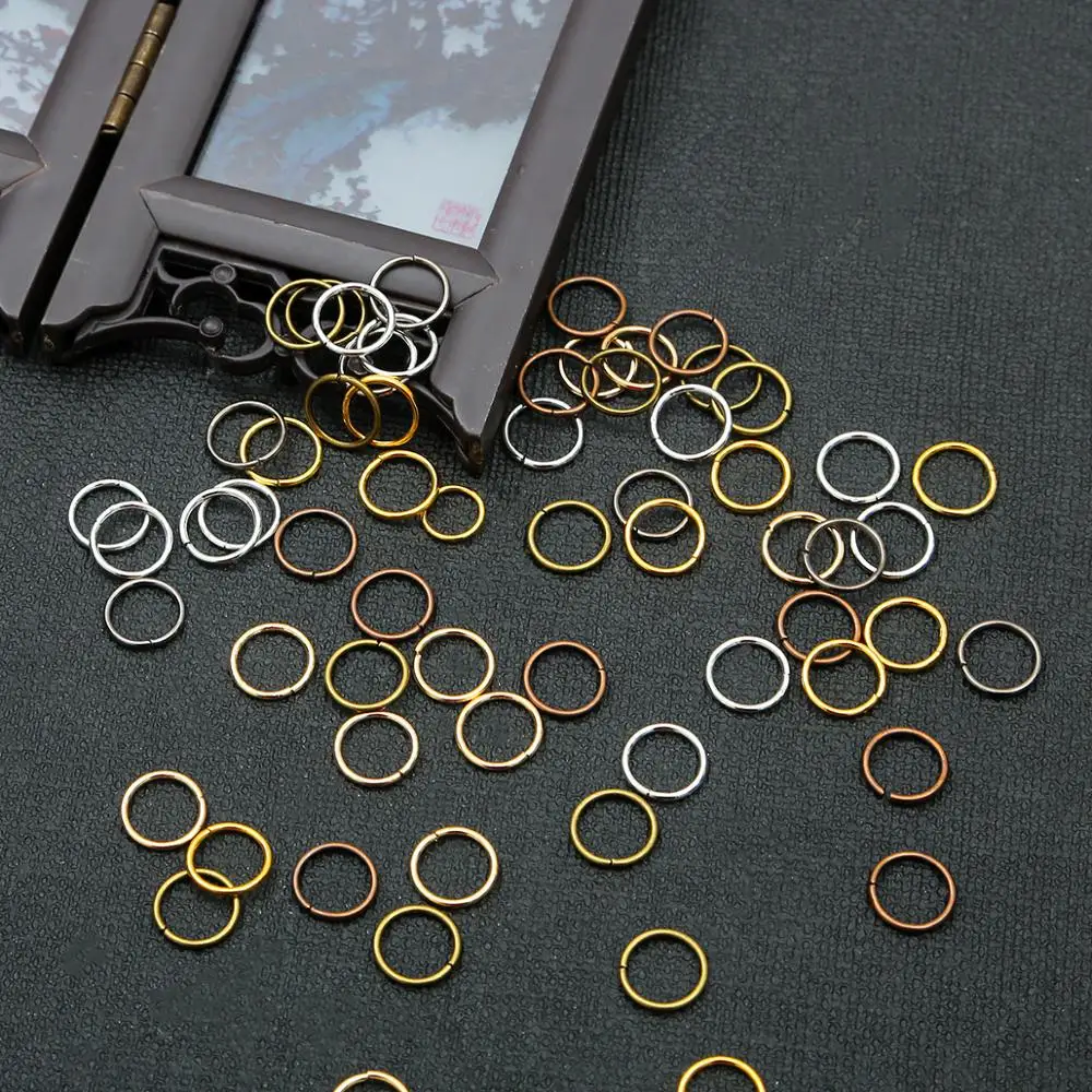 50-500Pcs 3-18mm Loop Key Split Clasp Metal Jump Rings Silver Gold Mix Color Split Rings Connectors Findings For Jewelry Making