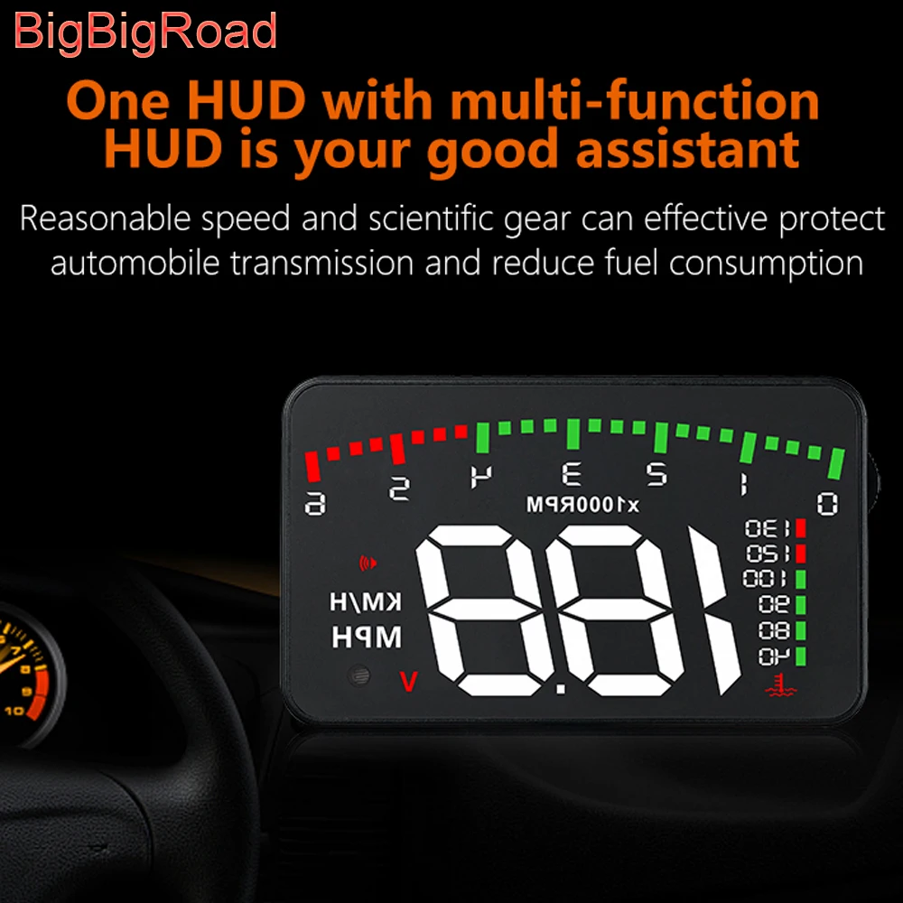 Car Hud Display Windshield Projector Alarm System GPS For Mitsubishi Grand Lancer / Lancer Sportback Xpander Grandis