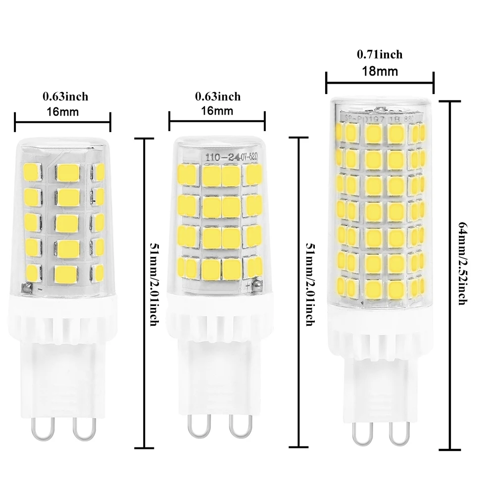 G9 Led Lamp Ac 220V 3W 5W 9W G9 Led Lamp Spotlight SMD2835 Kroonluchter Lamp Thuis verlichting Maïs Licht Vervangen Halogeen Lamp Lampara