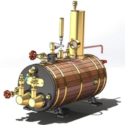 High Efficiency Steam Engine Boiler Retro Model Ship Large Boiler High Heat Conversion Rate Pure Copper