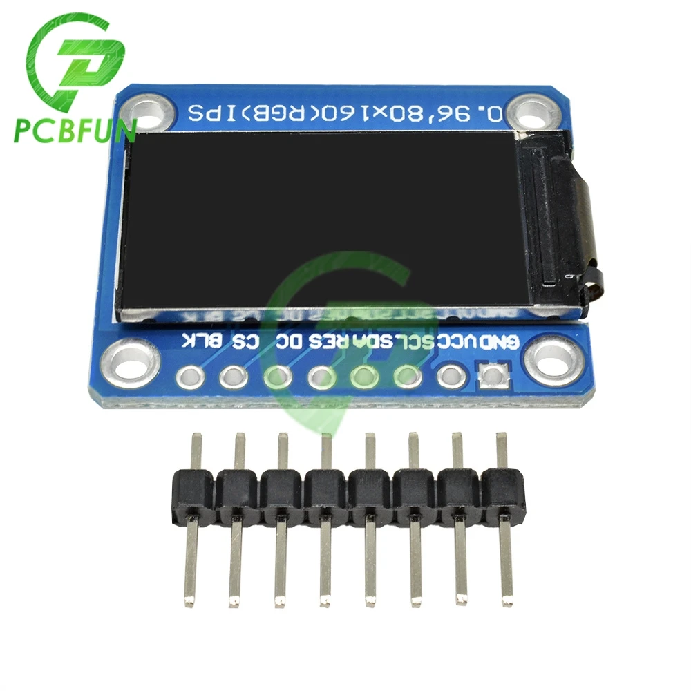 Imagem -02 - Tela Tft de 0.96 Polegadas para Arduio Módulo de Exibição Lcd a Cores hd 65k Ips Drive ic St7735s 3.3v 160x80 Spi Interface para Arduio