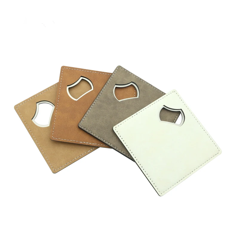 

NEW Bottle Opener 5pcs/lot Blank Sublimation High-quality PU Leather Bottle Opener heat transfer print DIY consumables Print