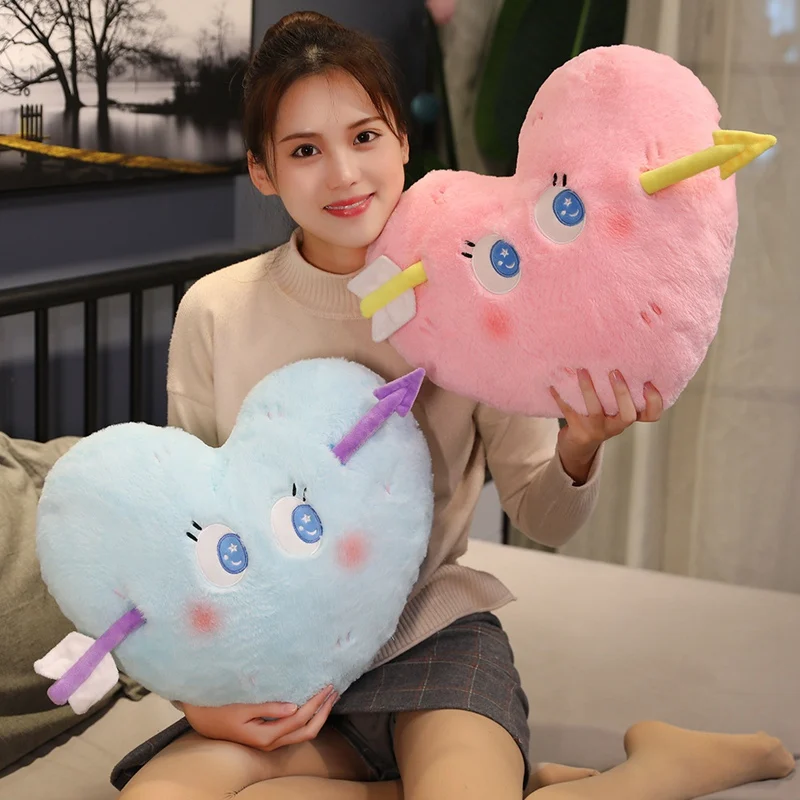 50cm Funny Heart Plush Pillow Sky Series Stuffed Pillow Doll Love Plush Pillow Cushion Nap Pillow Confession Gift Girlfriends