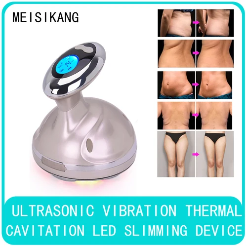 MEISIKANG-masajeador corporal 4 en 1, dispositivo de cavitación Led adelgazante, vibración ultrasónica térmica RF 40k, moldeador de grasa masajeador de espalda adelgazar perder peso pesas