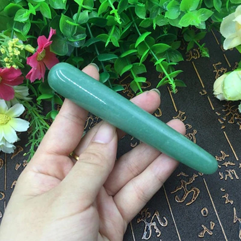 

Natural Jade Powder Beauty Massage Bar Point Bar Scraping Board Crystal face warp pole guasha