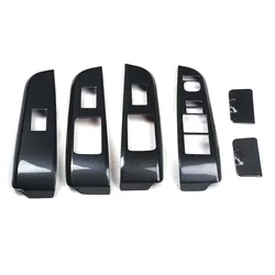 Car Door Armrest Window Lift Switch Panel Cover Stickers Car Trim For Toyota Camry 2012-2017 Left Hand Drive Car Styling Molding