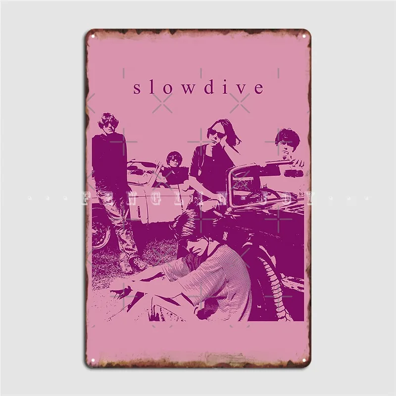 Slowdive Fanart Metal Plaque Poster Club Home Cave Pub Vintage Poster Tin Sign Poster