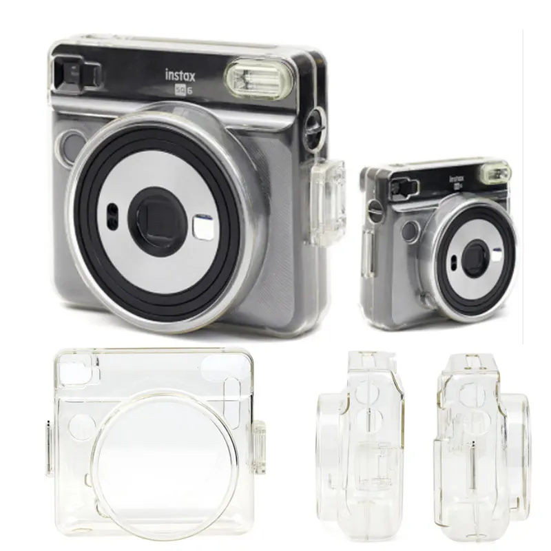 Transparent Crystal Camera Bag For FUJIFILM Instax SQUARE SQ6 Cas Cover Protective Shell Case  Plastic instant