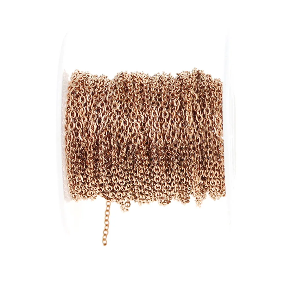 Großpackung Kette 20 Meter/Rolle Edelstahl-Kabelketten 1,2/1,5/2,0/2,5mm für DIY-Halsketten-Schmuckherstellung und Bastelarbeiten – Detail 3