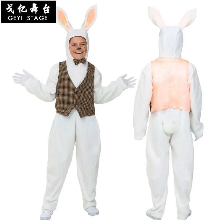 Cosplay Easter Bunny Costume gentleman little white rabbit performance costume children's Day Cute Bunny Costume