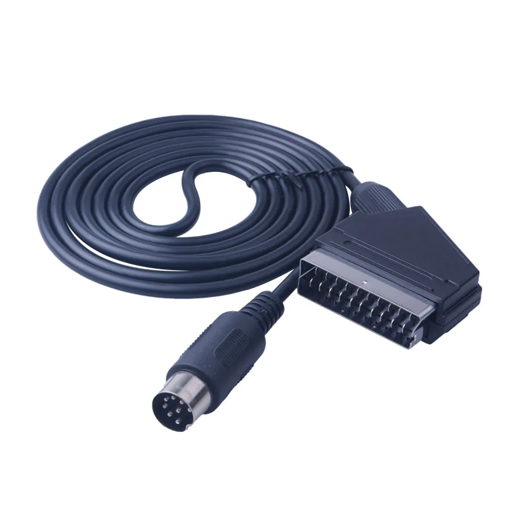 كابل بديل على شكل حرف V بطول 1.8 متر لكابل Sega Megadrive 1 Genesis 1 Master System 1 RGB AV Scart Cable