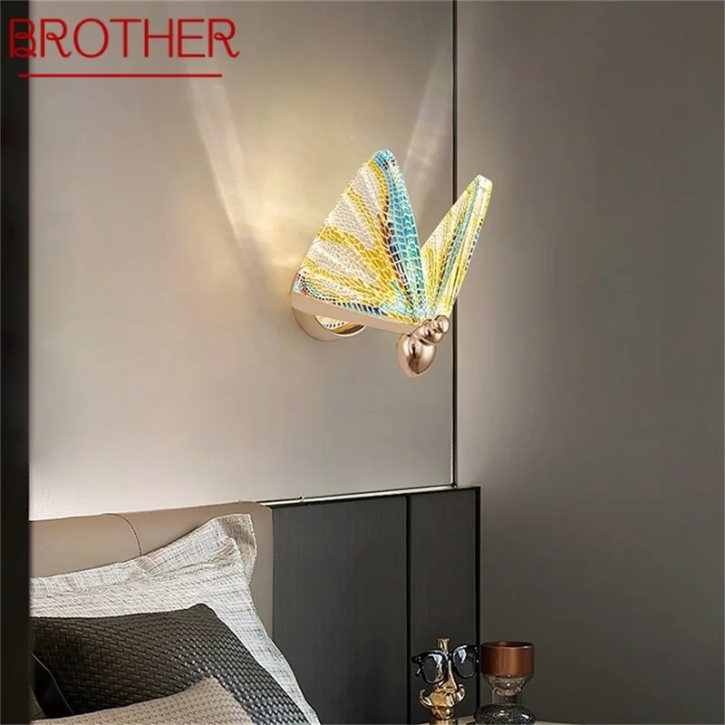 

BROTHER Nordic Creative Butterfly Wall Lights Sconces Modern LED Lamps Fixtures for Home Decoration