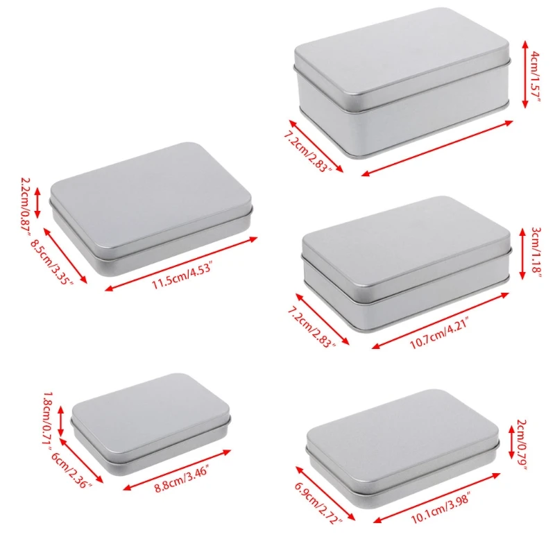 NEW Delicate Small Metal Tin Silver Storage Box Case For Money Coin Candy Key Organization Storage Box