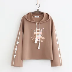 Sudaderas con capucha con estampado de oso de dibujos animados Kawaii para mujer, Sudadera con capucha para niñas, ropa Vintage linda, jersey para adolescentes, Harajuku, 2021