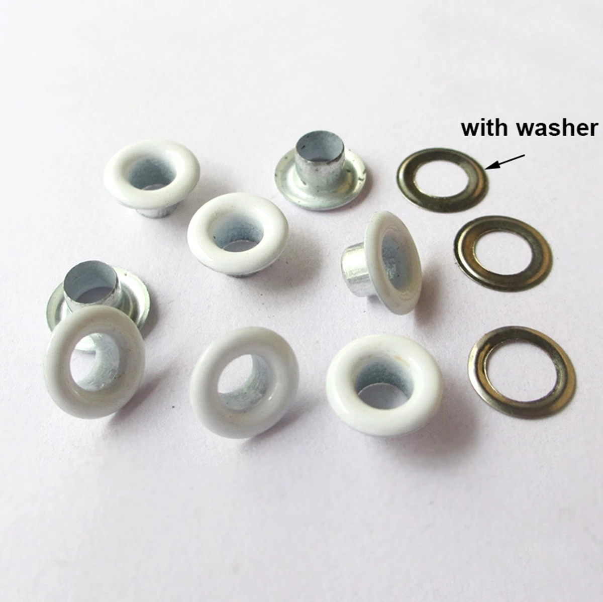 100sets 3mm Metal Eyelet with Washer Leather Craft Repair Grommet Round Eye Rings For Shoes Bag Clothing Leather Belt Hat