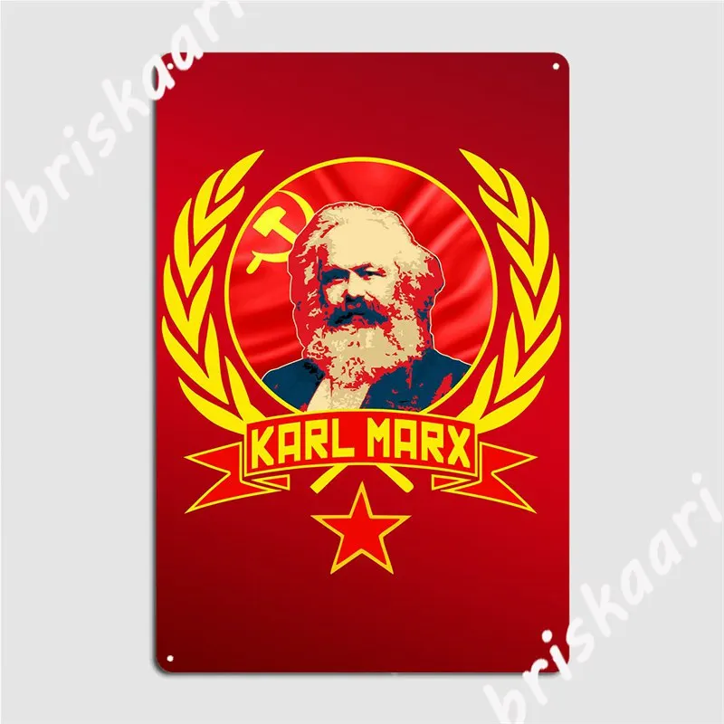 Karl Marx Metal Sign Pub Garage Mural Painting Club Home Classic Tin Sign Poster