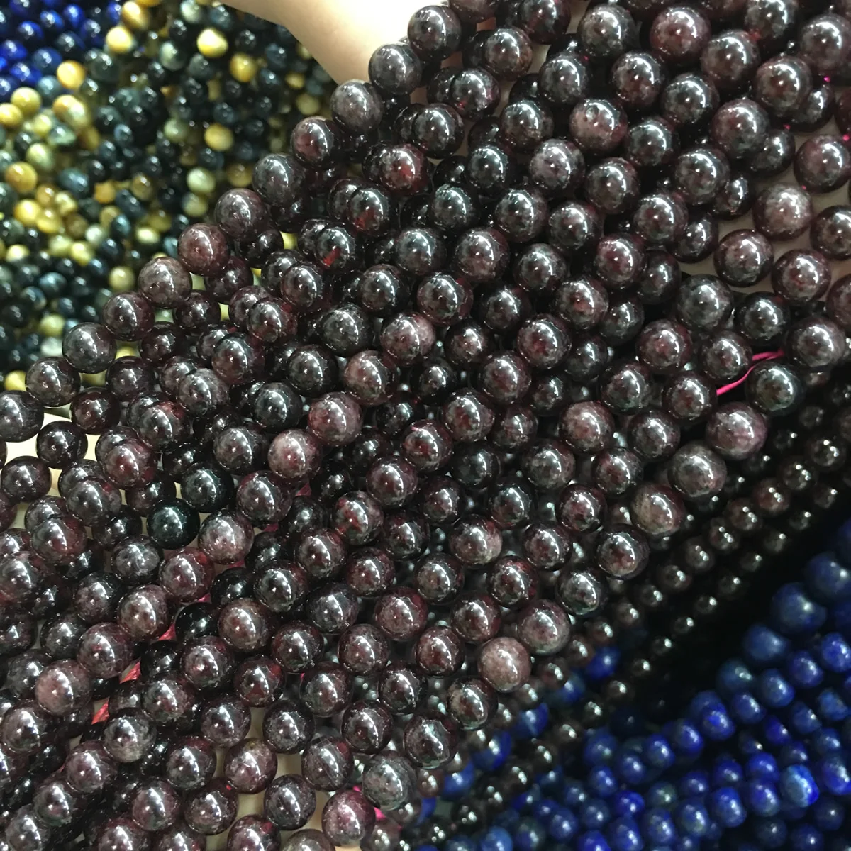 Natural stone beads Dark Red Garnet 4/6/8/10/12mm Round Ball loose beads for Jewelry Making Necklace DIY Bracelets Accessories