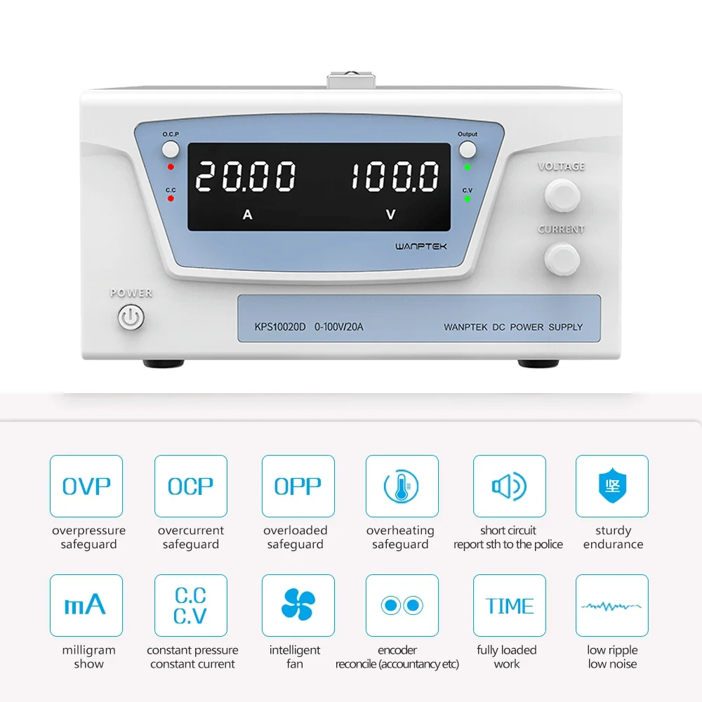 

Wanptek 60V 50A bench source laboratory dc stabilized power supply adjustable variable digital regulated power supply 100V 20A