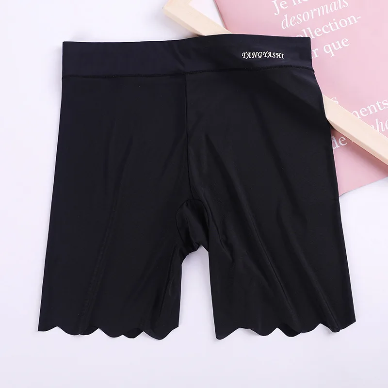 Women Safety Short Pants Big Size Ice Silk Seamless Female Boxer Boyshort Under Skirt Ladies Safety Pant