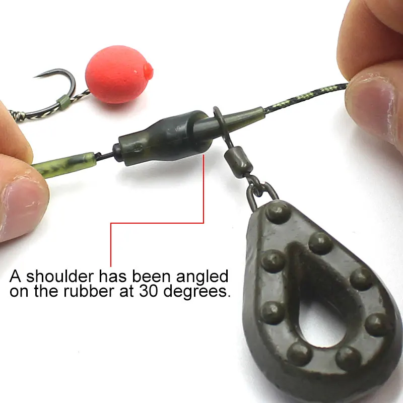 15pcs Carp Fishing Run Rig Accessories Kit Heli Chod Rig Ring Clips Rubber Bead for Fishing Helicopter Rig Connector Carp Tackle - view 5
