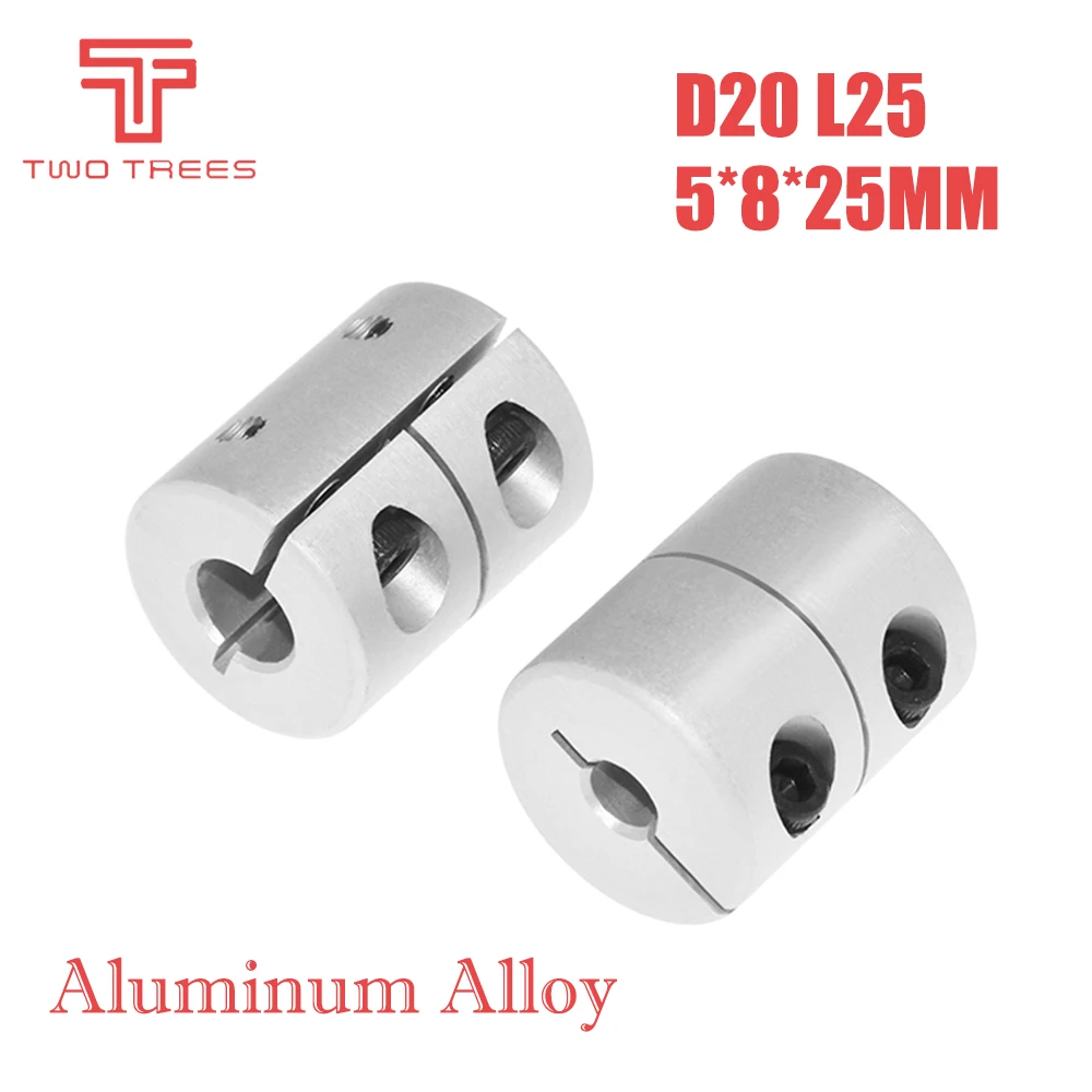 1PC 3D Printer Parts T8 lead screw rigid shaft coupler clamp stepper servo motor coupling D20 L25 5x8x25mm for cr10 ender 3