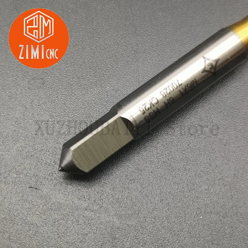 T6X1-HSS-TIN Titanium-plated screw point high-quality machine tap hand tool thread cutting kit, thread tapping tap Wire tapping