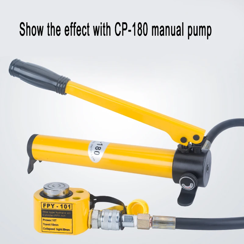 Hydrocylinder hidráulico rachado 5t do impulsionador do jack de levantamento hidráulico portátil ultra-fino de FPY-10-100t
